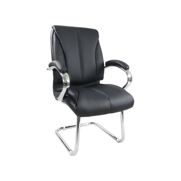 Mid-Back Visitors Armchair Bonded Leather Office Chair