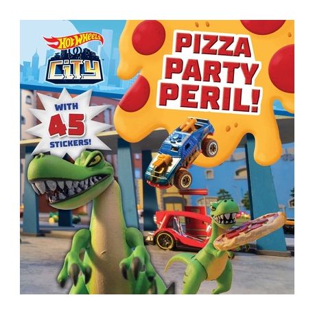 Hot Wheels City: Pizza Party Peril!: Car Racing Storybook with 45