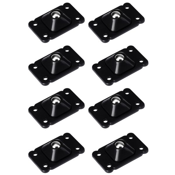 360 Rotation Self-Adhesive Casters Black - Pack of 8