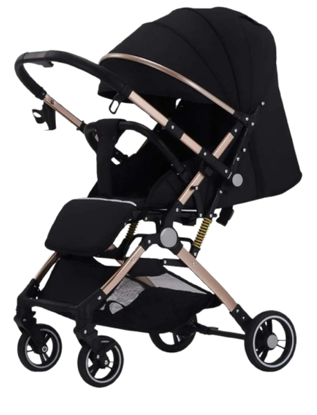 Black Premium Convertible Stroller With Flippable Handle