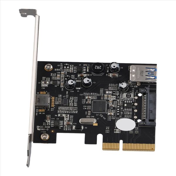 Adapter Card Pci-E 4 x To Usb3.1 Expansion Card 10G Rear Adapter