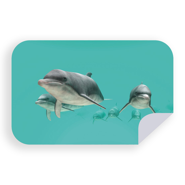 Bobums Microfibre XL Printed Towel - 5 Dolphins Swimming PRXL3647