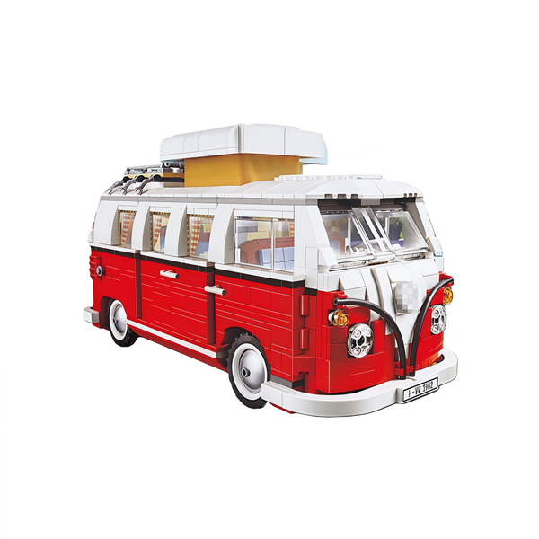 Vintage Camping Van Brick Model, Creative Building Toy Gift