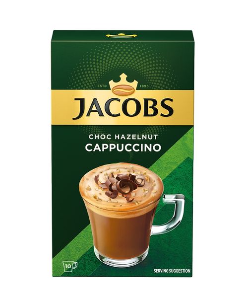 Jacobs Choc Hazelnut Cappuccino Instant Coffee Pack of 10 sticks