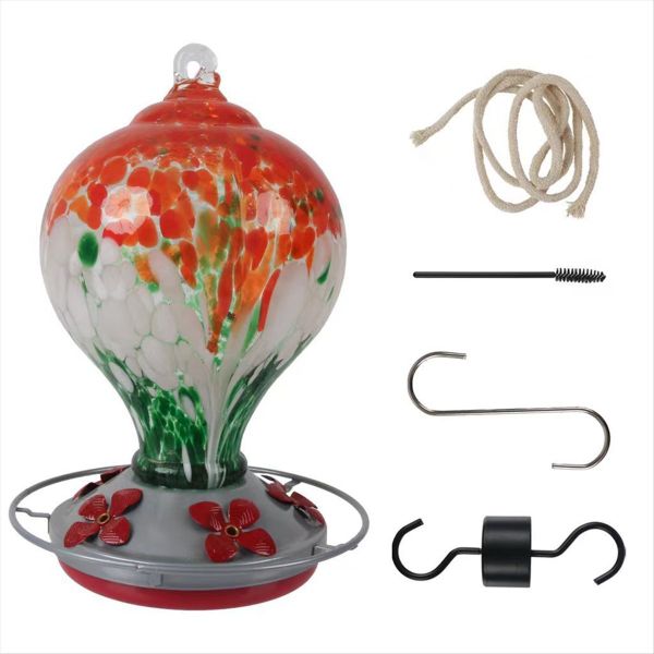 Bird Feeder With 5 Perches Hand Blown Glass Bird Feeders C