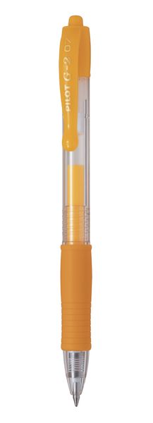 Pilot G-2 0.7 Gel Retractable Pen - Box of 12 - Neon Orange