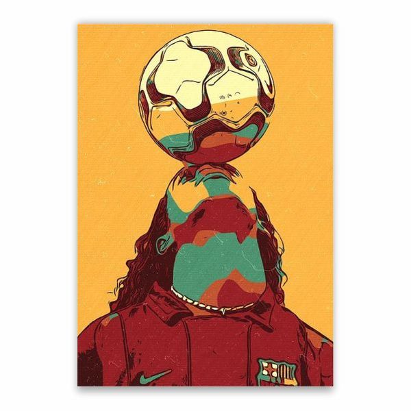 Ronaldinho Balancing Ball Poster - A1