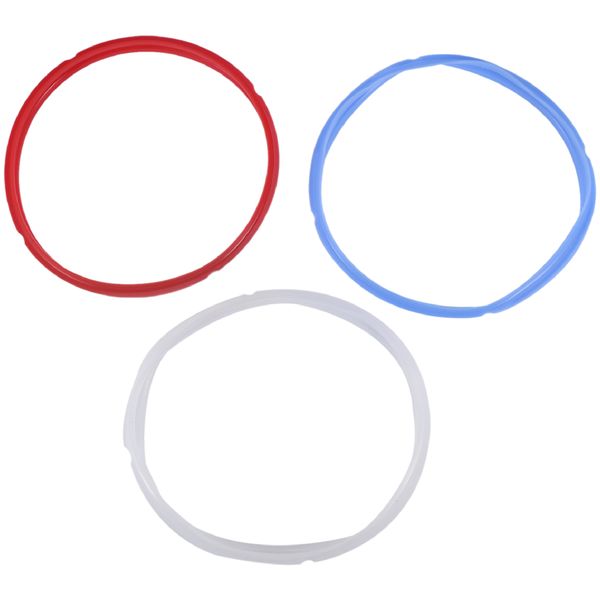 Silicone Sealing Ring Fits 5 Or 6 Quart Red Blue White Pack Of 3