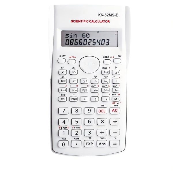 Dual-Line Scientific Calculator Student/Office Use (White/Black)