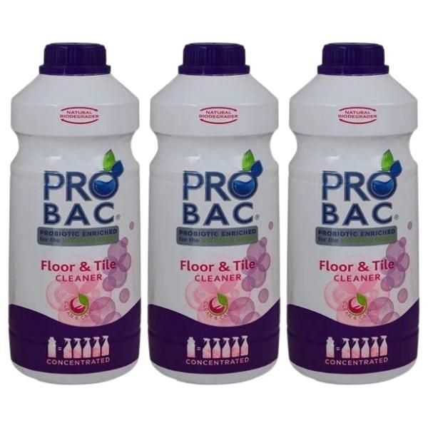 Probac – Floor and Tile Cleaner 1L – Concentrated - Pack of 3