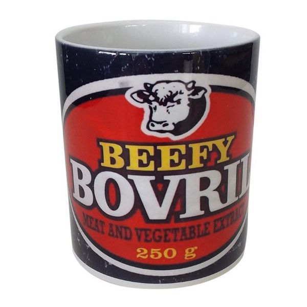 Vintage `Kitchen Tin` Coffee Mug - Beefy Bovril Mug