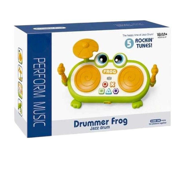 Drummer Jazz Frog Set - Musical Sensory Toy with Lights and Sounds