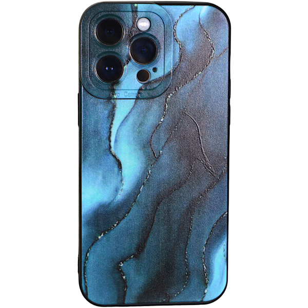 Green - Marble Print - Phone Case with Pro Camera - Iphone 15 Pro Max