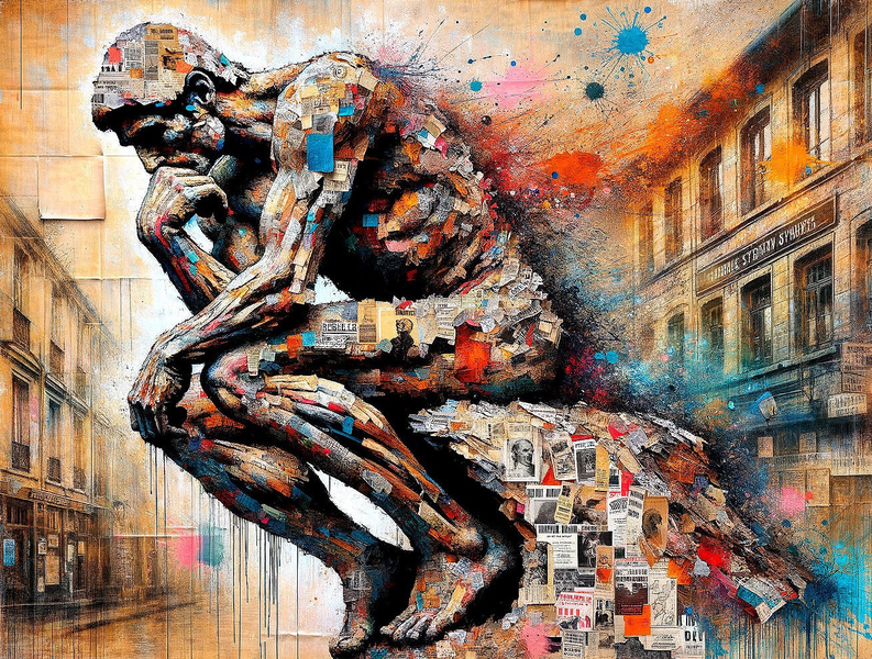 Modern Canvas Wall Art Home Decor - In Deep Thought