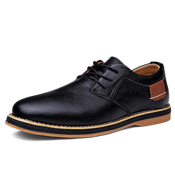 Men's Handmade Leather Lace-Up Derby Shoes - Formal Dress Shoes