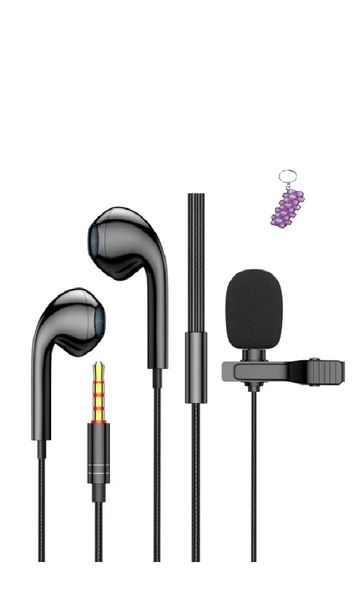 Z1 Lapel Microphone Headset 3.5mm And A Keyholder