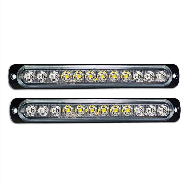 12Led Safety Emergency Flashing Lights Blue+White Compatible with Universal