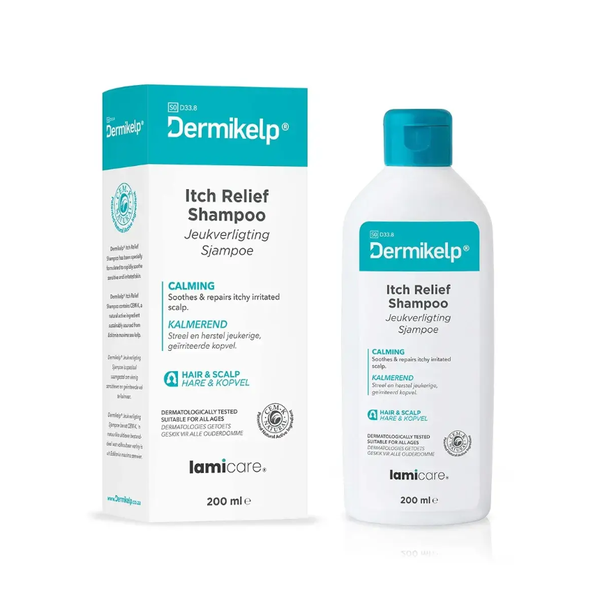 Dermikelp Itch Relief Shampoo - Soothing Care for Sensitive Scalps 200ml
