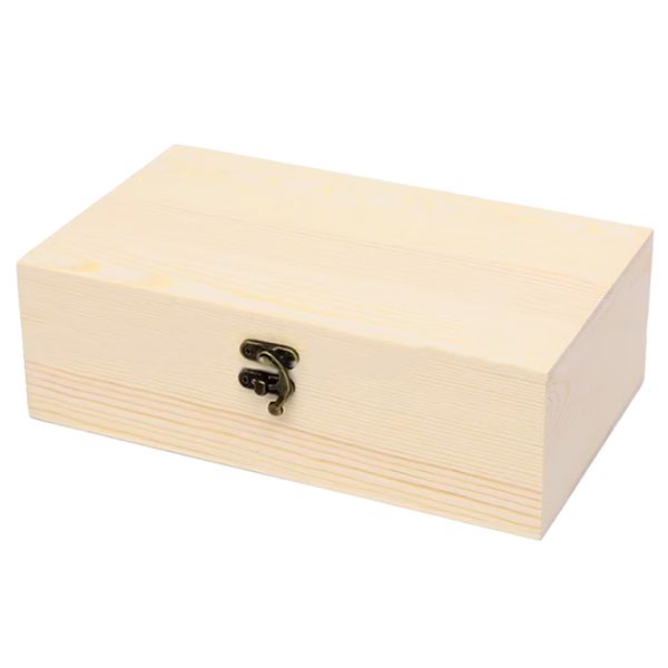 Decor Large Capacity Pine Wood Jewellery Storage Box - 33cm