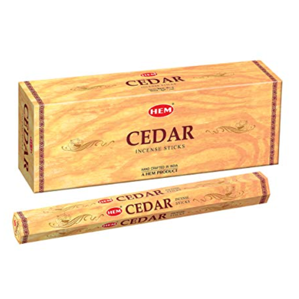 HEM Cedar Incense Sticks (6 Packs of 20 Sticks Each)