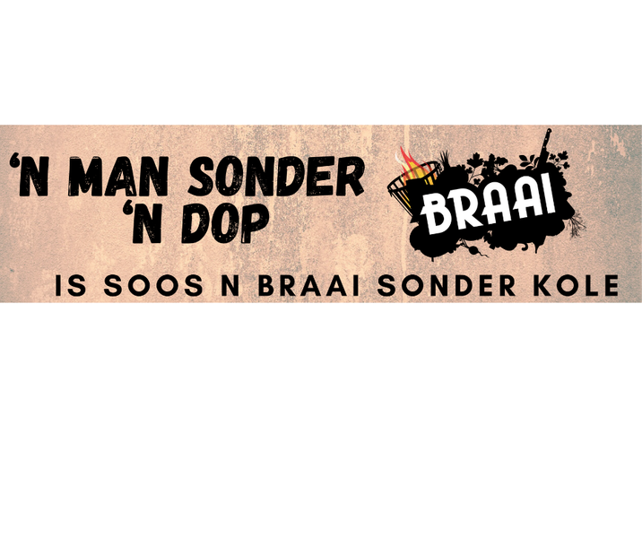 Bar Mat/ Bar runner Neoprene - 'n Man Sonder 'n Dop