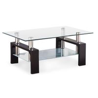 Coffee Tables - Glass Top – Brown Colour