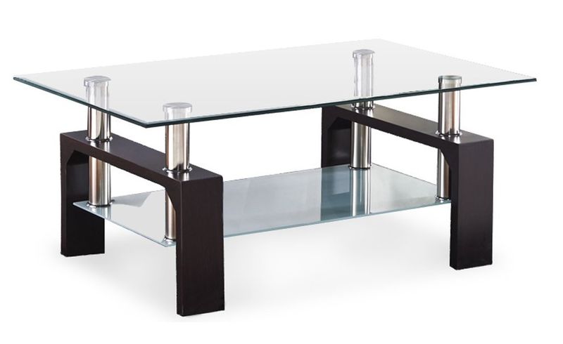 Coffee Tables - Glass Top - Brown