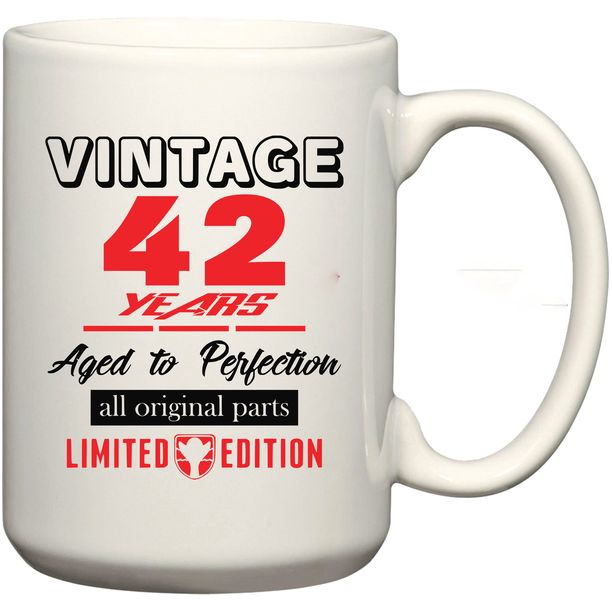 Vintage 42 Aged To Perfection Birthday Coffee Mug