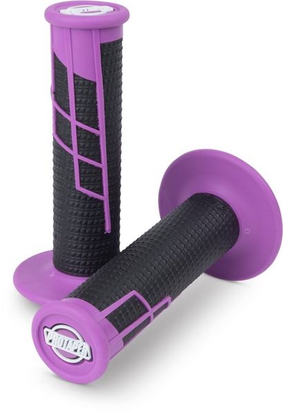 Protaper Clamp On Half Waffle Neon Purple/Black image