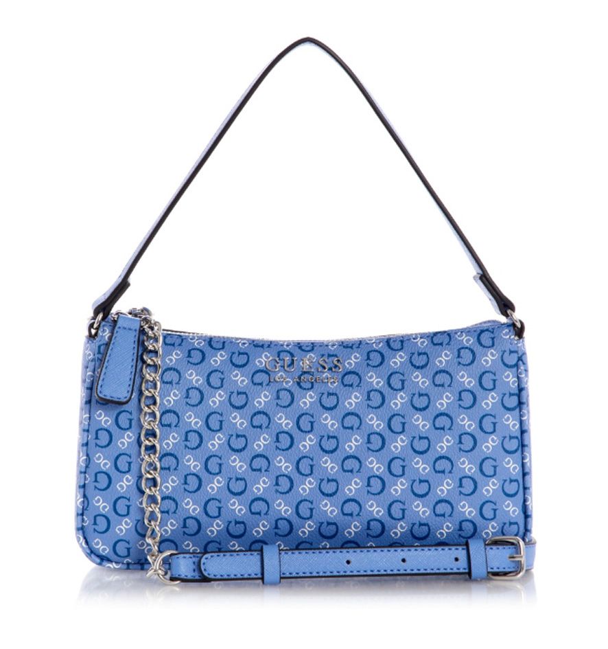 Guess Karlan Mini Top Zip Crossbody Bag Blue Buy Online in South Africa