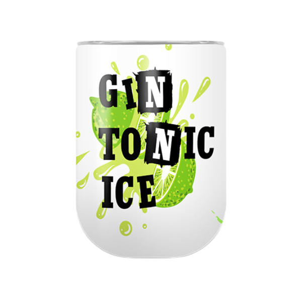 Gin Tonic Ice Double Wall Stainless Steel Travel Cup 360ML