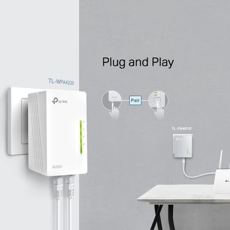 TL-WPA4220 TKIT  AV600 Powerline Universal Wi-Fi Range Extender