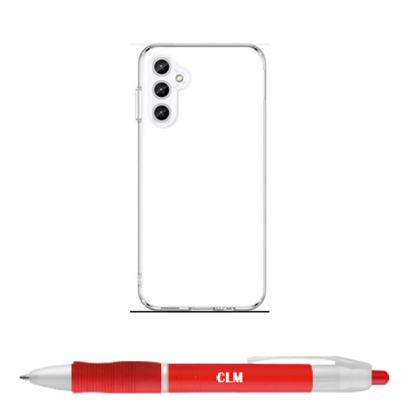 Transparent mobile protective case for Samsung A34 with CLM pen