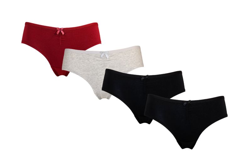 Women's Cotton Bikini Breathable Panty Seamless Comfort Underwear Pack of 4
