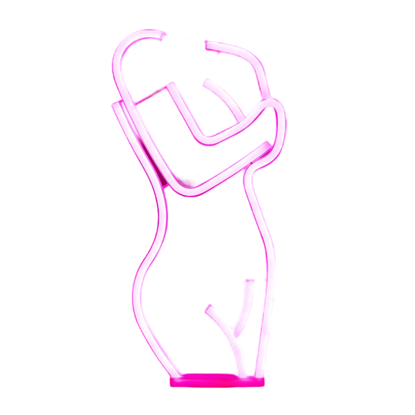 Lady’s Front Silhouette Neon Sign Lamp USB And Battery Operated