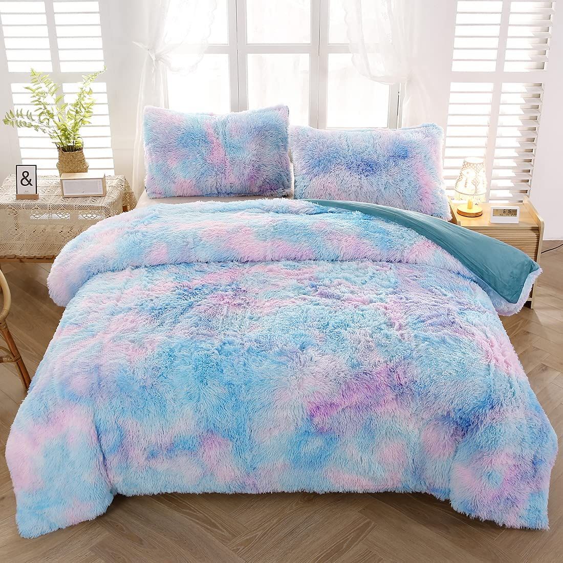 Fluffy Comforter Blue Purple Buy Online in South Africa