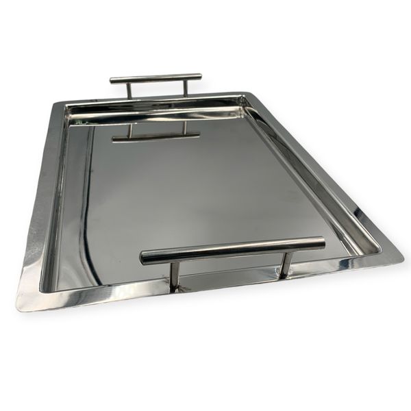 Silver Tray Rectangular With Handles 46x34x3cm