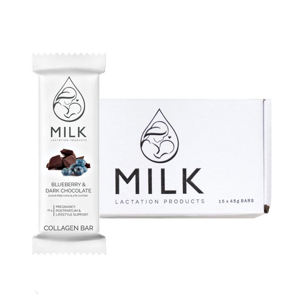 15 Pack Milk Lactation Products Blueberry &amp; Dark Chocolate Collagen Bar