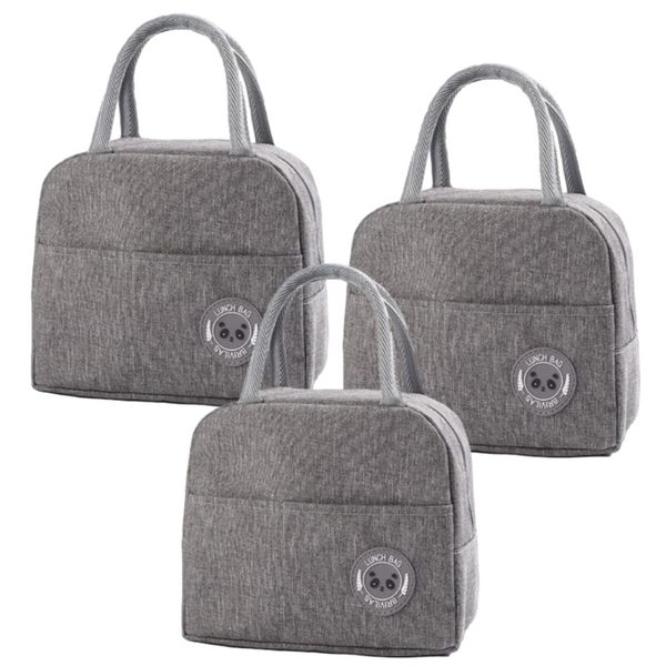 Insulated Lunch Cooler Bag Leakproof Thermal 3 Piece Black