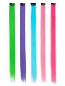 Vibrant Clip-On Hair Extensions (5pcs) | Shop Today. Get it Tomorrow