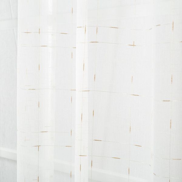 Eyelet Curtain Lace With Gold Line