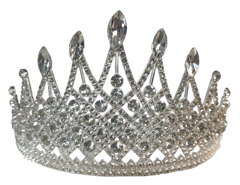 Elegant Silver Rhinestone Tiara for Weddings and Special Occasions