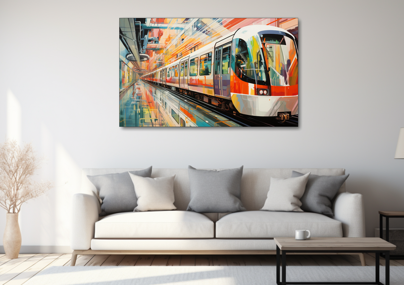 Canvas Wall Art - Metro Tansportation Abstract - HD0015