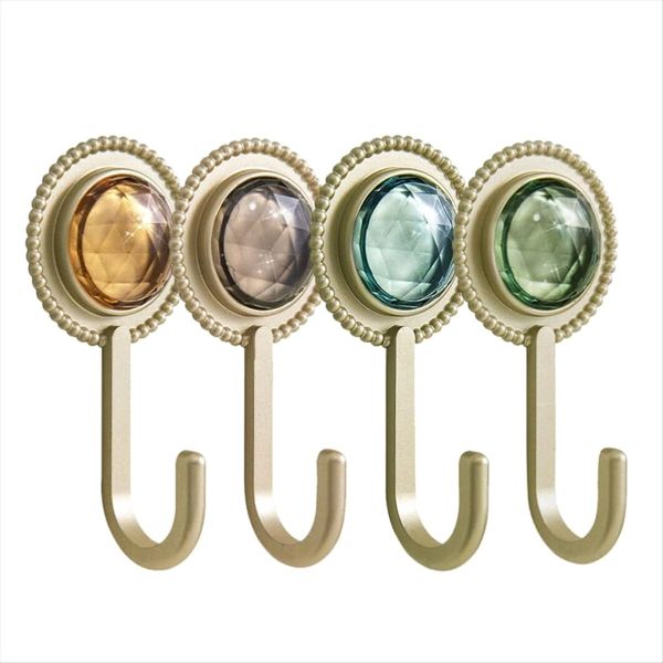 Heavy Duty Adhesive Hooks 4 Pcs Wall Mount Hangers Hanging Coat Hooks