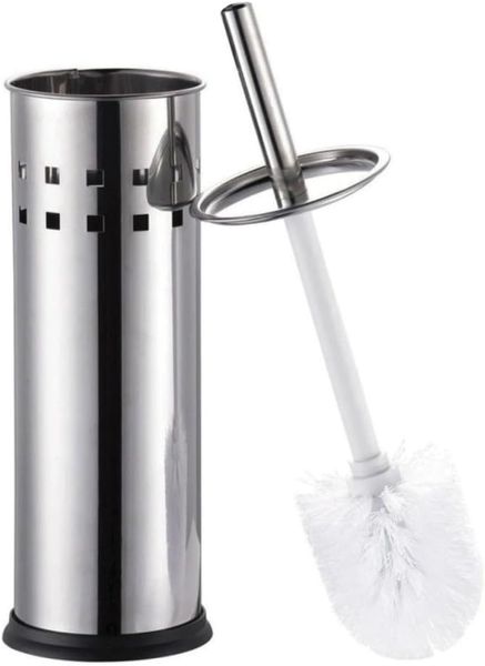 Toilet Brush 13" with Stainless Steel Holder for Bathroom