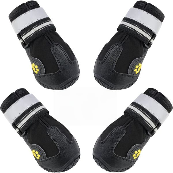 Dog Shoes With Reflective Rugged Anti-Slip Sole For Outdoor Indoor