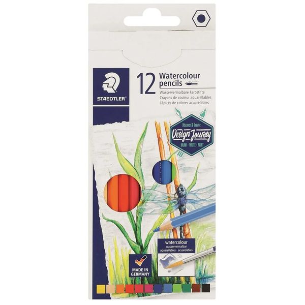Staedtler Aquarelle Pencil Crayons Ergo Soft Assorted Set of 12