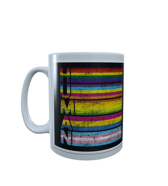 LGBTQ - Human Rainbow Flag - Aesthetic - Coffee Mug