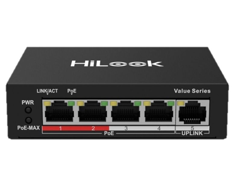 HiLook 4 Port Fast Ethernet Unmanaged POE Switch