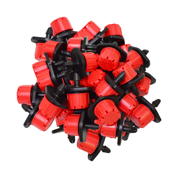 Adjustable Drip Irrigation Sprinklers (0-70l/h), 50 Pieces